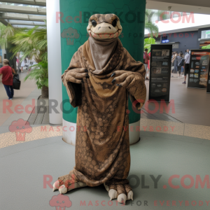 Brown Python mascot costume...