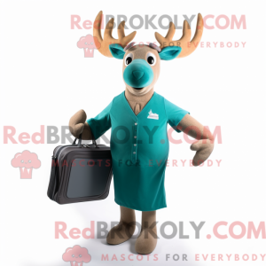 Teal Elk mascottekostuum...