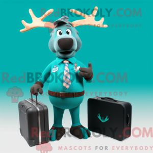 Teal Elk mascottekostuum...
