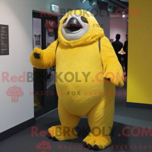 Yellow Giant Sloth mascot...