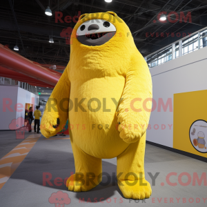Yellow Giant Sloth mascot...