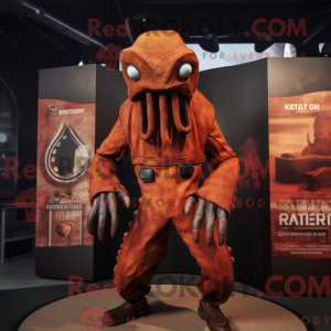 Rust Kraken mascot costume...