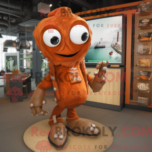 Rust Kraken mascot costume...