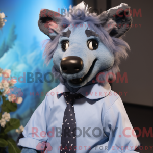 Blue Hyena mascot costume...