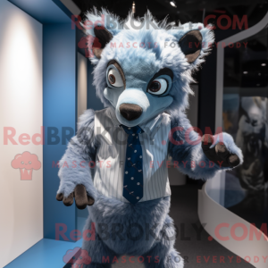 Blue Hyena mascot costume...