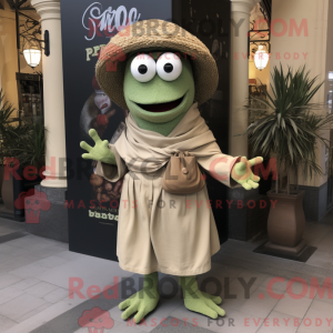 Olive Paella mascot costume...