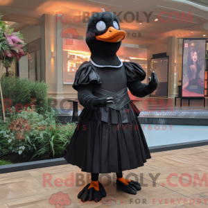 Black Geese mascot costume...