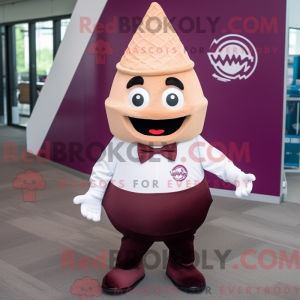 Maroon Ice Cream Cone...