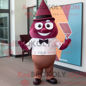 Maroon Ice Cream Cone...