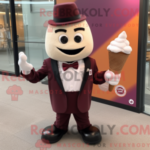 Maroon Ice Cream Cone...