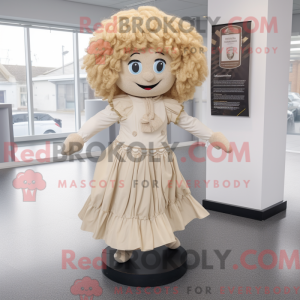 Beige irsk danser maskot...