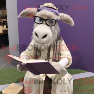 Lavender Boer Goat mascot...