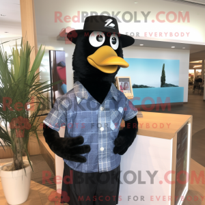 Black Goose mascot costume...