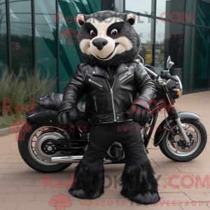 Black Badger mascot costume...