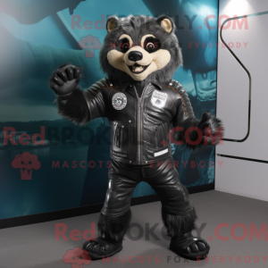 Black Badger mascot costume...