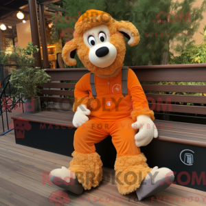 Oransje Merino Sau maskot...