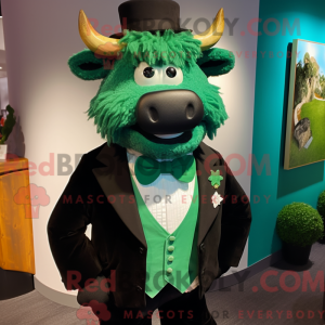Grøn Yak maskot kostume...