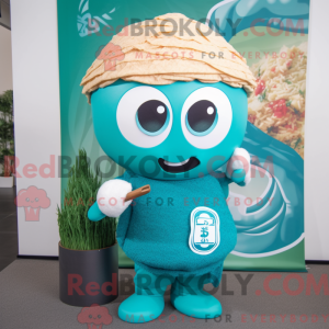 Postava maskota Teal Ramen...