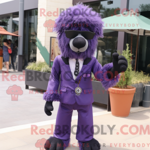 Purple Shepard S Pie maskot...
