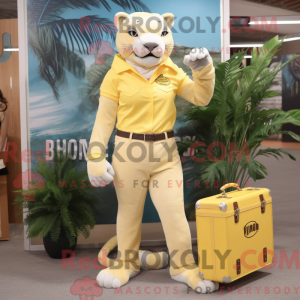 Citrongul Smilodon maskot...