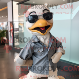Sølv Gosling maskot kostume...