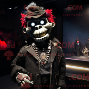 Black Undead mascot costume...