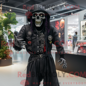 Black Undead mascot costume...
