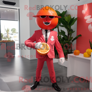 Rød grapefrugt maskot...