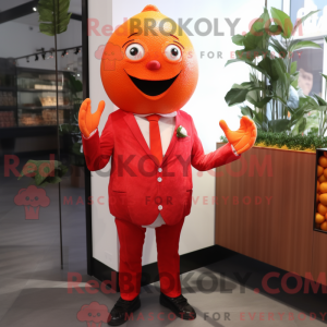 Rød grejpfrut maskot drakt...