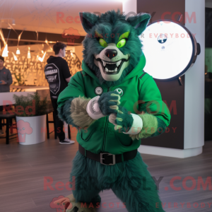 Green Werewolf mascot...