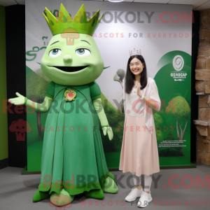 Grön dronning maskot drakt...