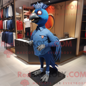 Blå Fasan maskot kostume...