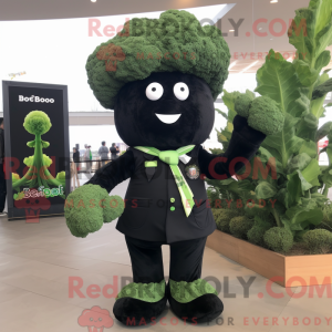 Sort Broccoli maskot...