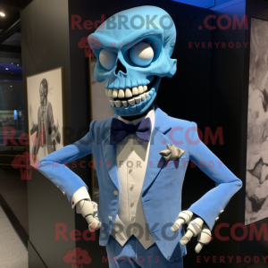 Blue Undead mascot costume...