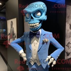 Blue Undead maskot kostume...