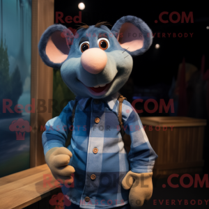 Blå Ratatouille maskot...