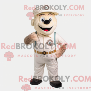White Fire Fighter mascot...