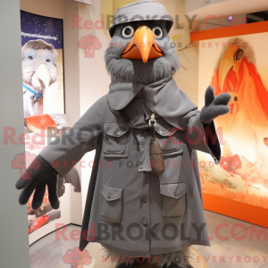 Gray Crow mascot costume...