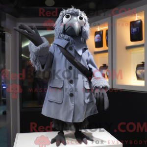 Gray Crow mascot costume...
