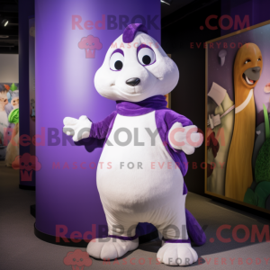 Purple Ermine mascot...