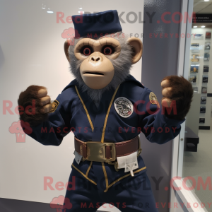 Navy Capuchin Monkey maskot...