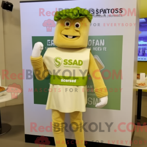 Béžová postava maskota...