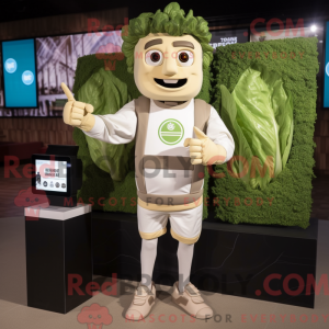 Beige Caesar Salat maskot...
