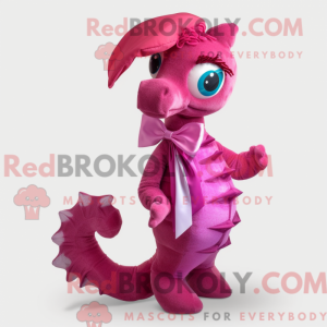 Magenta Sea Horse maskot...