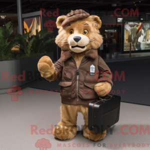 Brun løve maskot kostume...