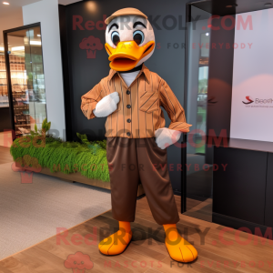 Brown Swans mascot costume...