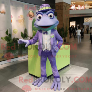 Lavendel frø maskot kostume...