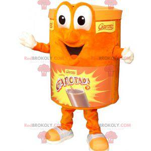 Orange æske maskot. Chokoladedrik maskot - Redbrokoly.com