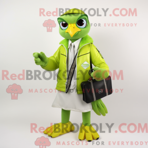 Lime Green Falcon maskot...