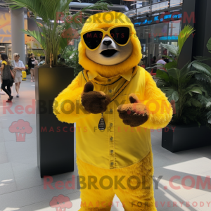 Lemon Yellow Sloth mascot...